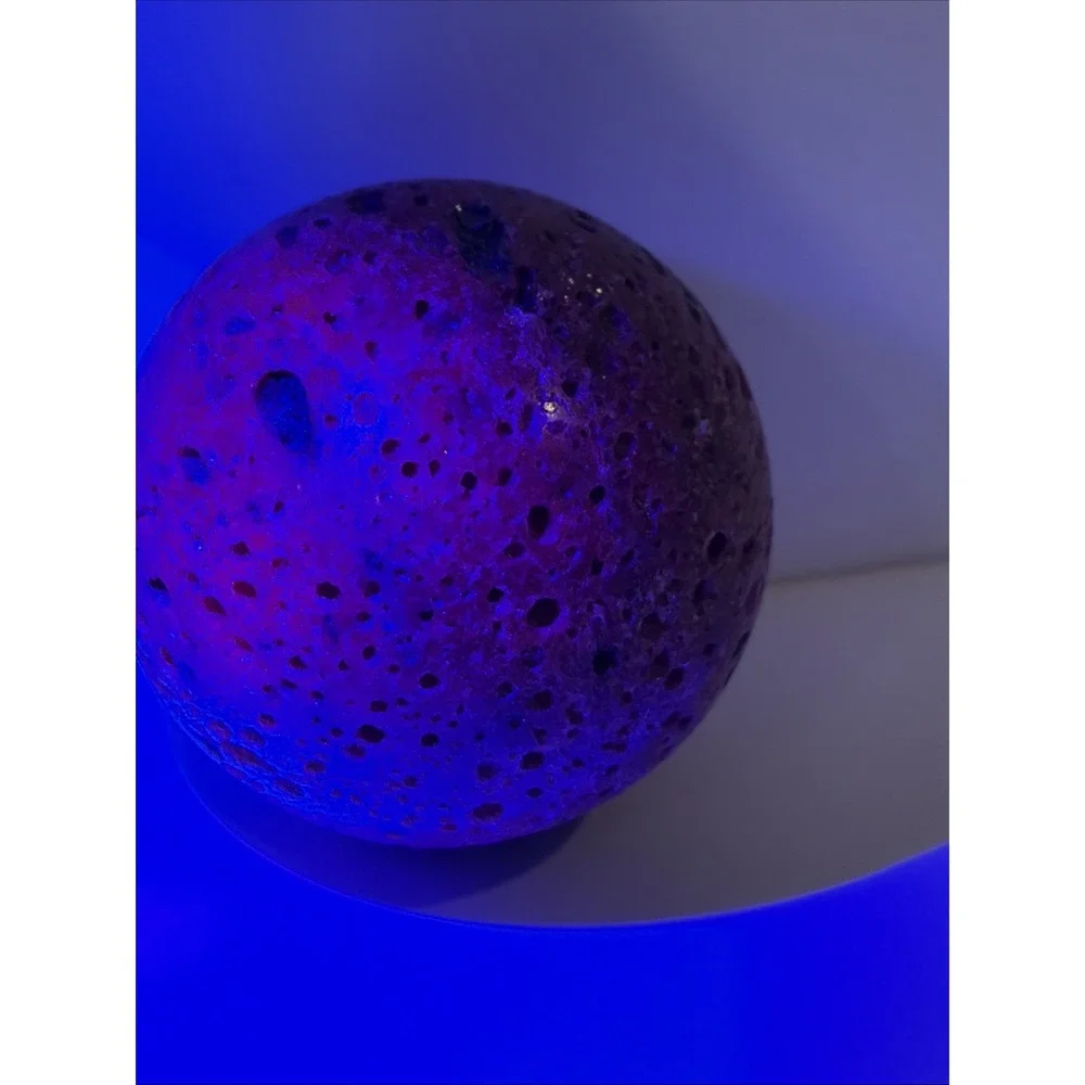 Honeycomb Ruby Sphere Rock Stone UV Reactive Glows 7